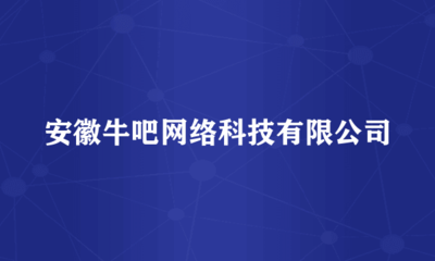 安徽牛吧網絡科技 引領創新，賦能網絡投資管理及咨詢服務